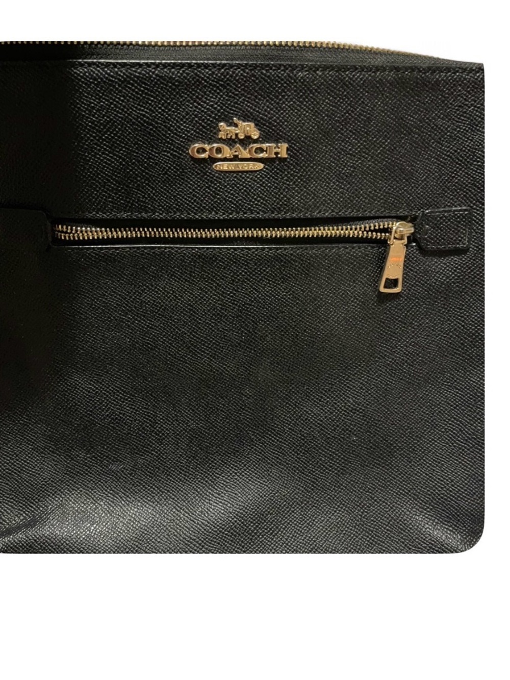 Coach Black Saffiano Leather Crossbody with Gold Hardware - Picture 3 of 3